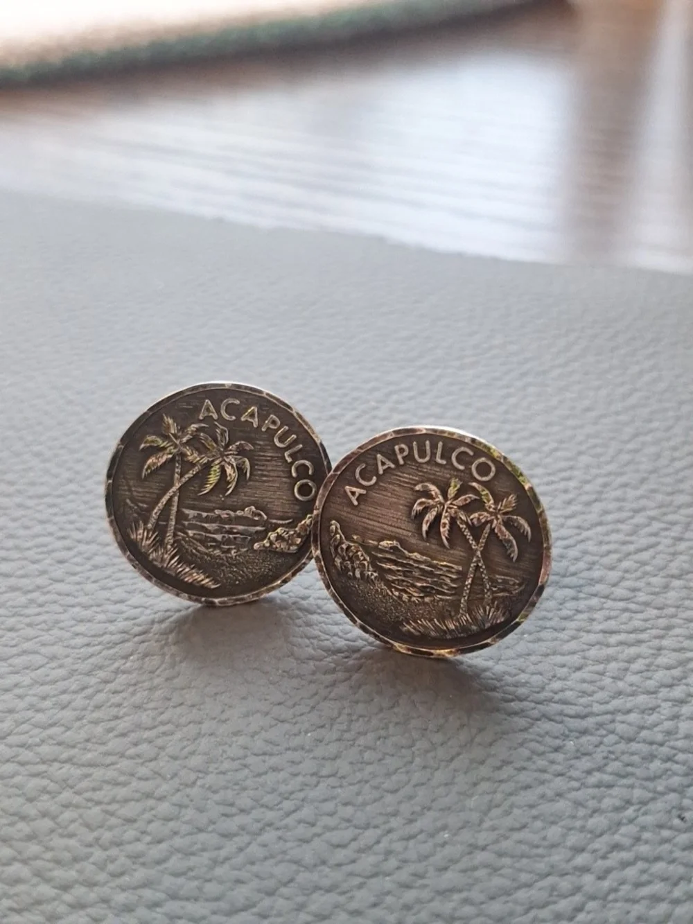 Vintage .925 Sterling Silver Acapulco Cufflinks Stamped Mexico Silme 14.13 Grams